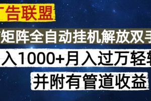 （14540期）海外广告联盟每天几分钟日入1000+无脑操作，可矩阵并附有管道收益
