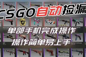 （16812期）用全球火爆游戏CSGO挂机捡漏赚钱过个肥年，一部手机轻松日入500+【副业网赚】