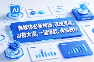 (17964期)玫瑰克隆工具,鲁大魔ai软件,自媒体的神器,一键爆款,50多个功能的详细教程。