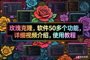 (18026期)玫瑰克隆,ai克隆软件,自媒体的神器,一键爆款,60多个功能的详细教程。